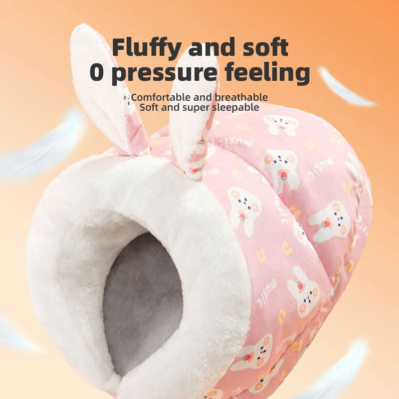 Semi-Enclosed Cat Cave Bed for Warm, Secure Indoor Naps