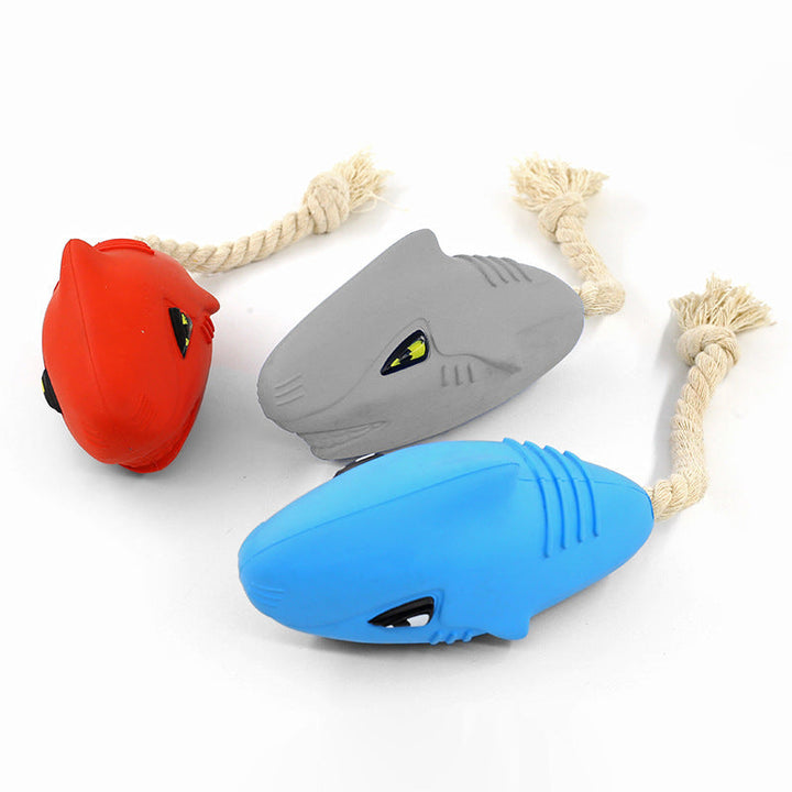 Shark Dog Chew Toy for Tugging & Teething Relief Play