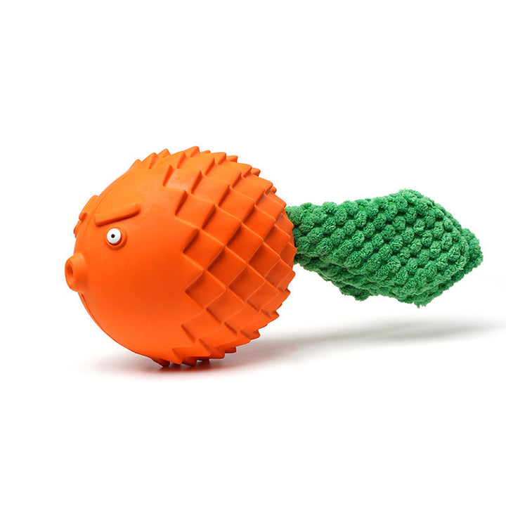 Rubber Dog Teeth Cleaning Toy for Interactive Tug Play