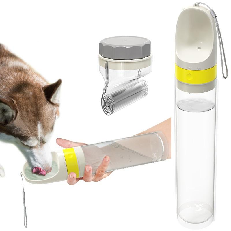 Portable Dog Water Bottle With Built-In Bowl For Walks