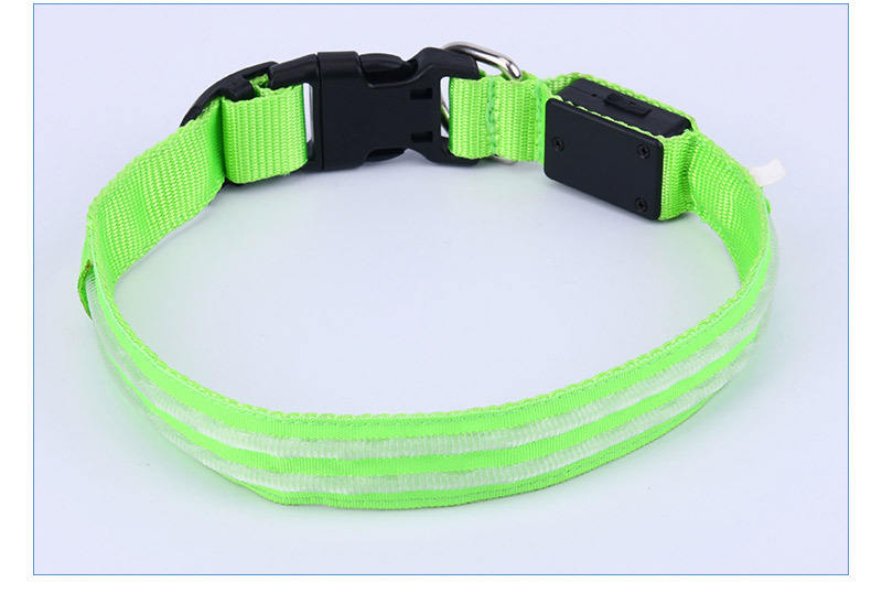 LED Dog Collar for Night Walks, USB Rechargeable Safety
