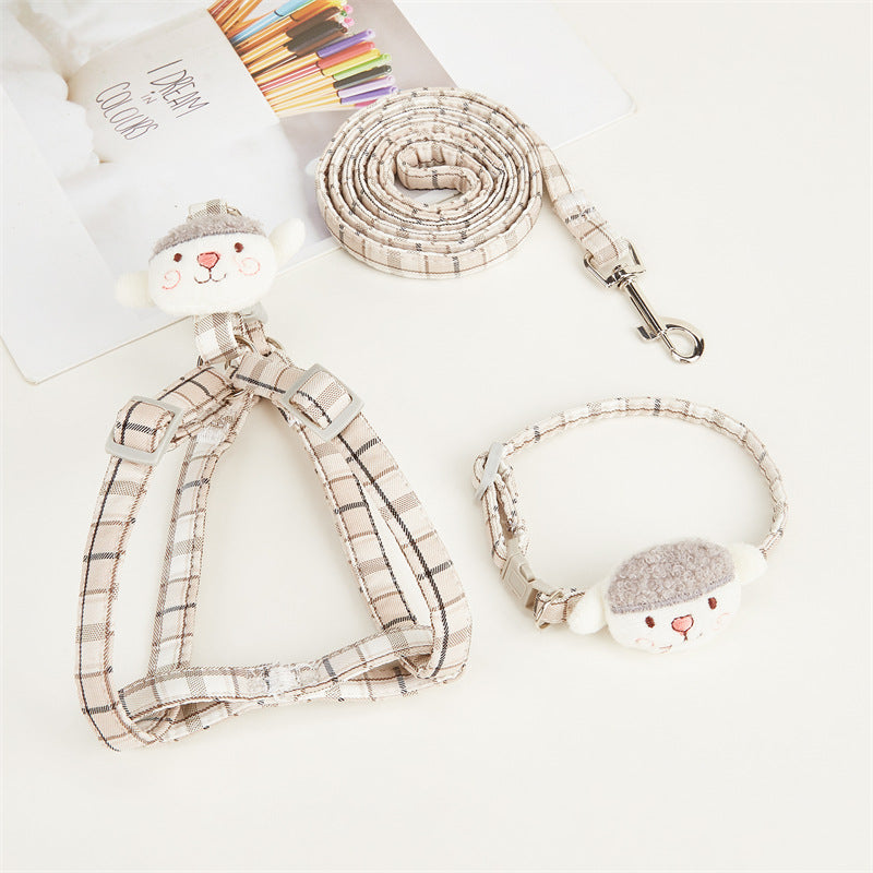 Plaid Cat Harness and Leash Set for Safer Outdoor Walks