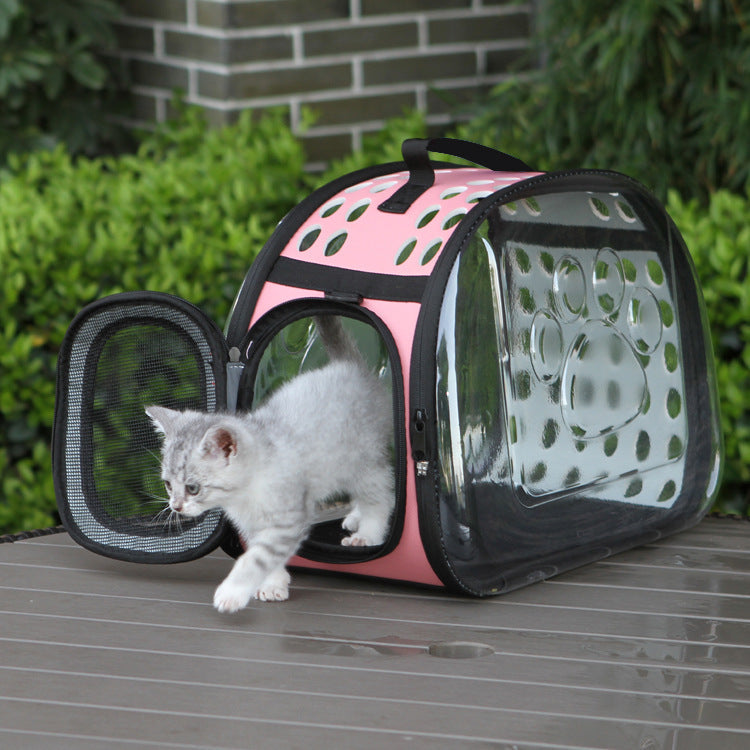 Transparent Cat Carrier Backpack for Ventilated Travel