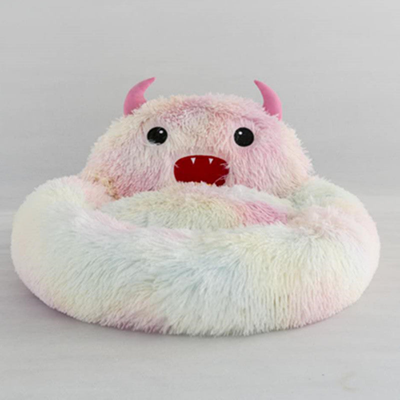 Plush Pet Nest Bed for Cozy Cat and Small Dog Naps
