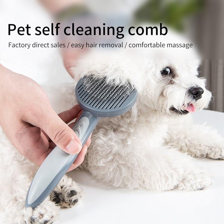 Self-Cleaning Pet Comb for Loose Hair Removal at Home