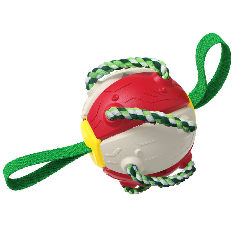 Interactive Dog Frisbee Toy for Outdoor Fetch & Tug