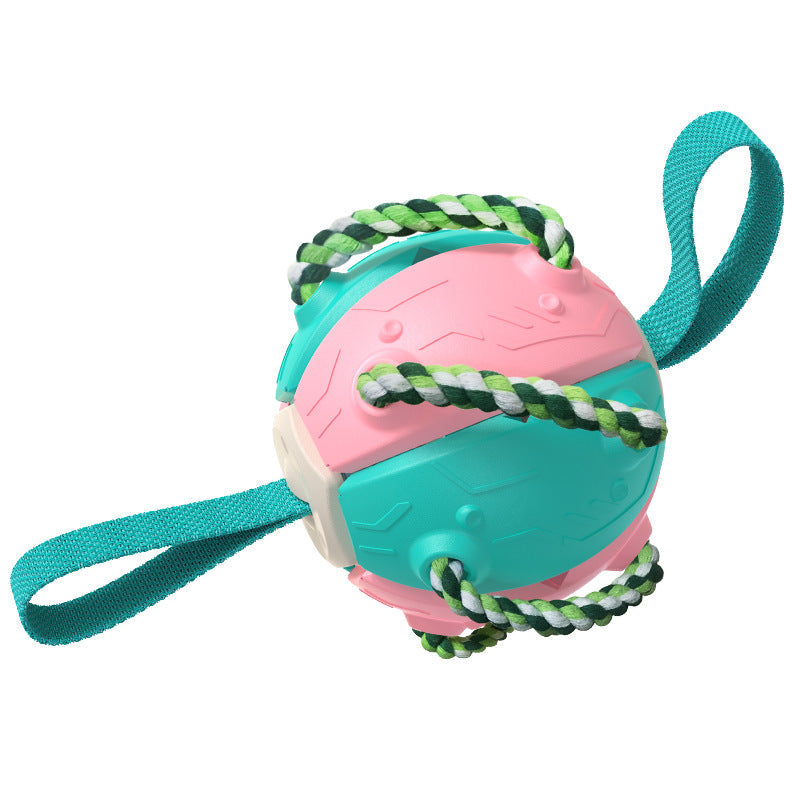 Interactive Dog Frisbee Toy for Outdoor Fetch & Tug