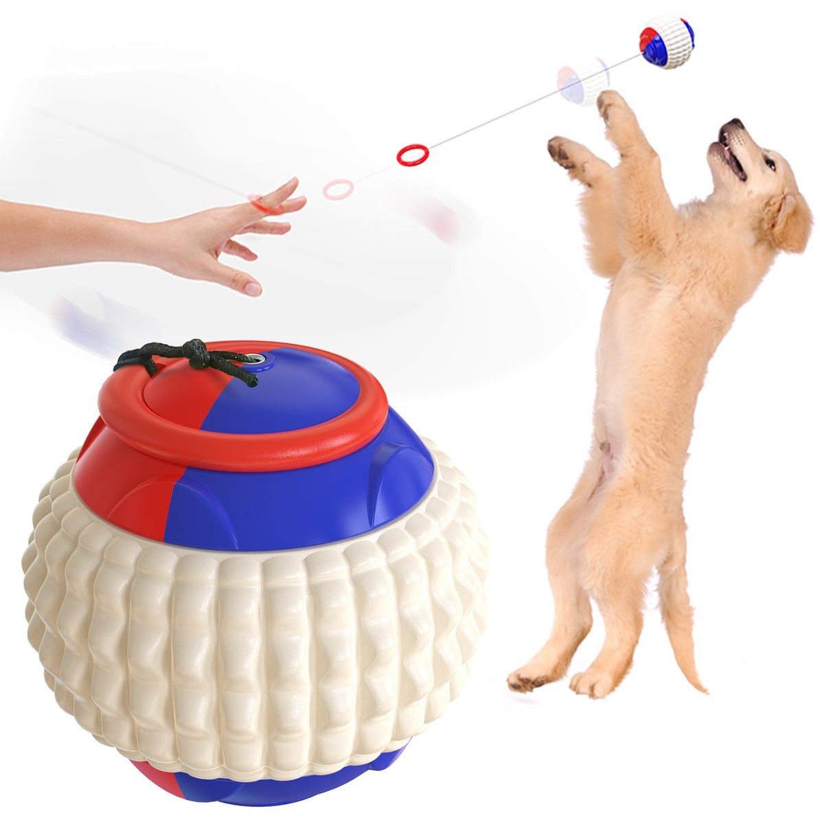 Interactive Dog Toss Ball Toy for Engaging Fetch Play