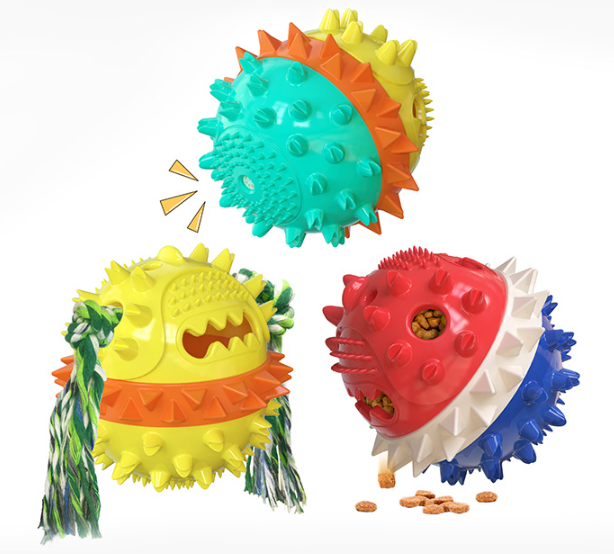 Dog Treat-Dispensing Chew Toy for Dental Playtime