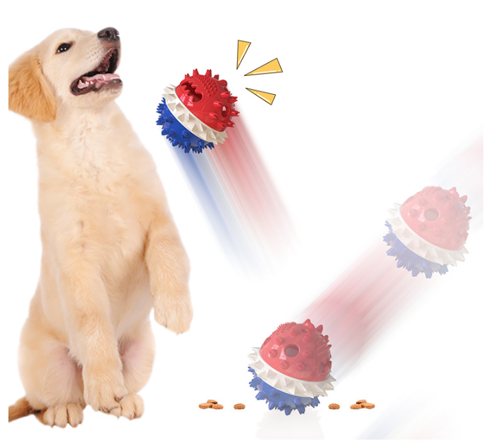 Dog Treat-Dispensing Chew Toy for Dental Playtime