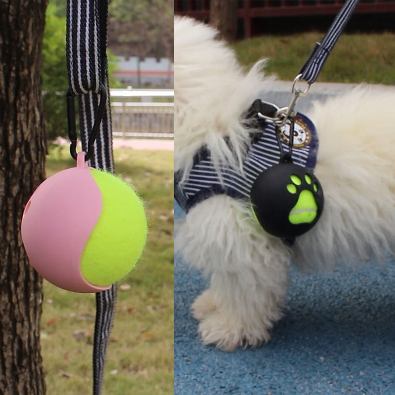 Hands-Free Dog Toy Tennis Ball for Walks & Training