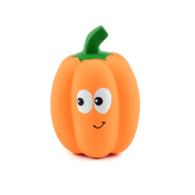 Latex Pumpkin Dog Toy for Engaging Interactive Play