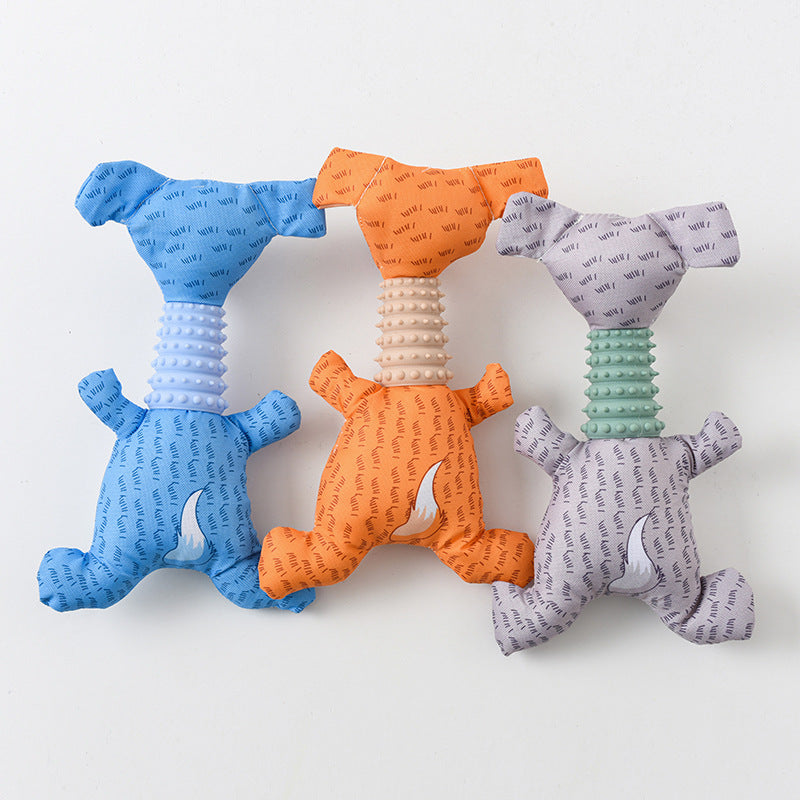Squeaky Dog Chew Toy Set with Molar Texture, 3-Pack