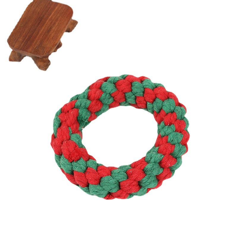Dog Christmas Rope Toys for Festive Chew & Tug Play