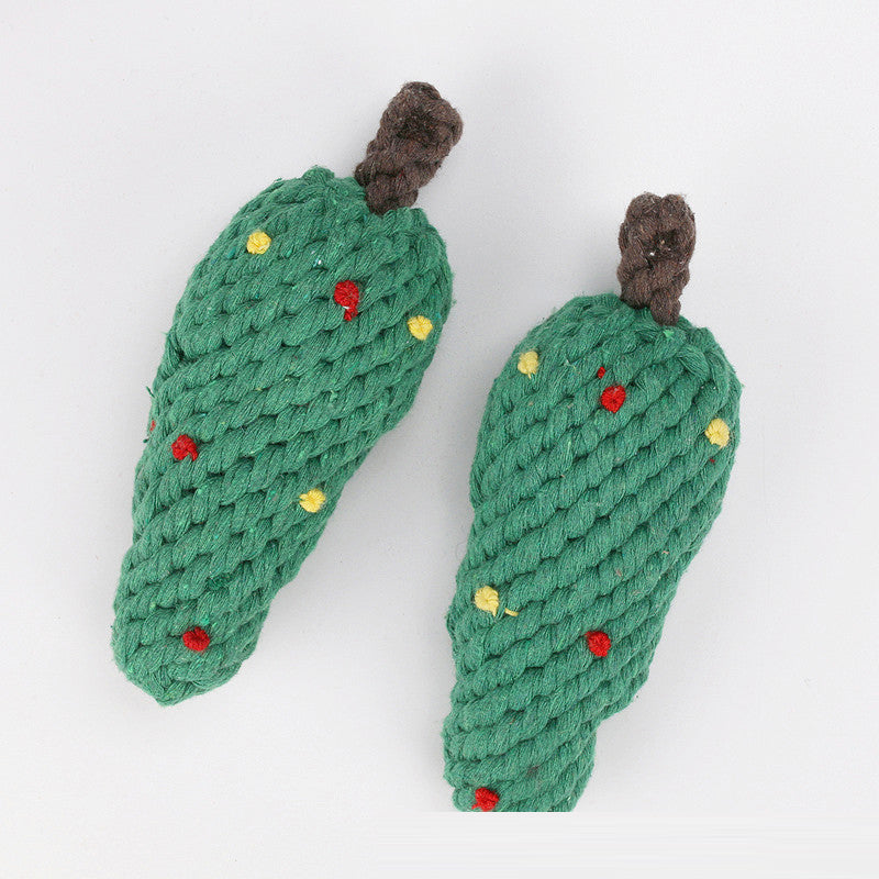 Dog Christmas Rope Toys for Festive Chew & Tug Play