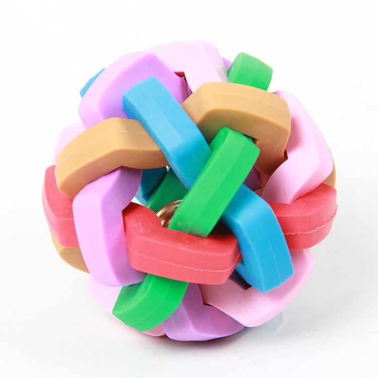 Dog Bell Ball Toy for Engaging Chew, Fetch & Indoor Play