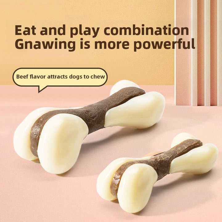 Dog Dental Chew Bone for Beef-Flavored Teeth Cleaning