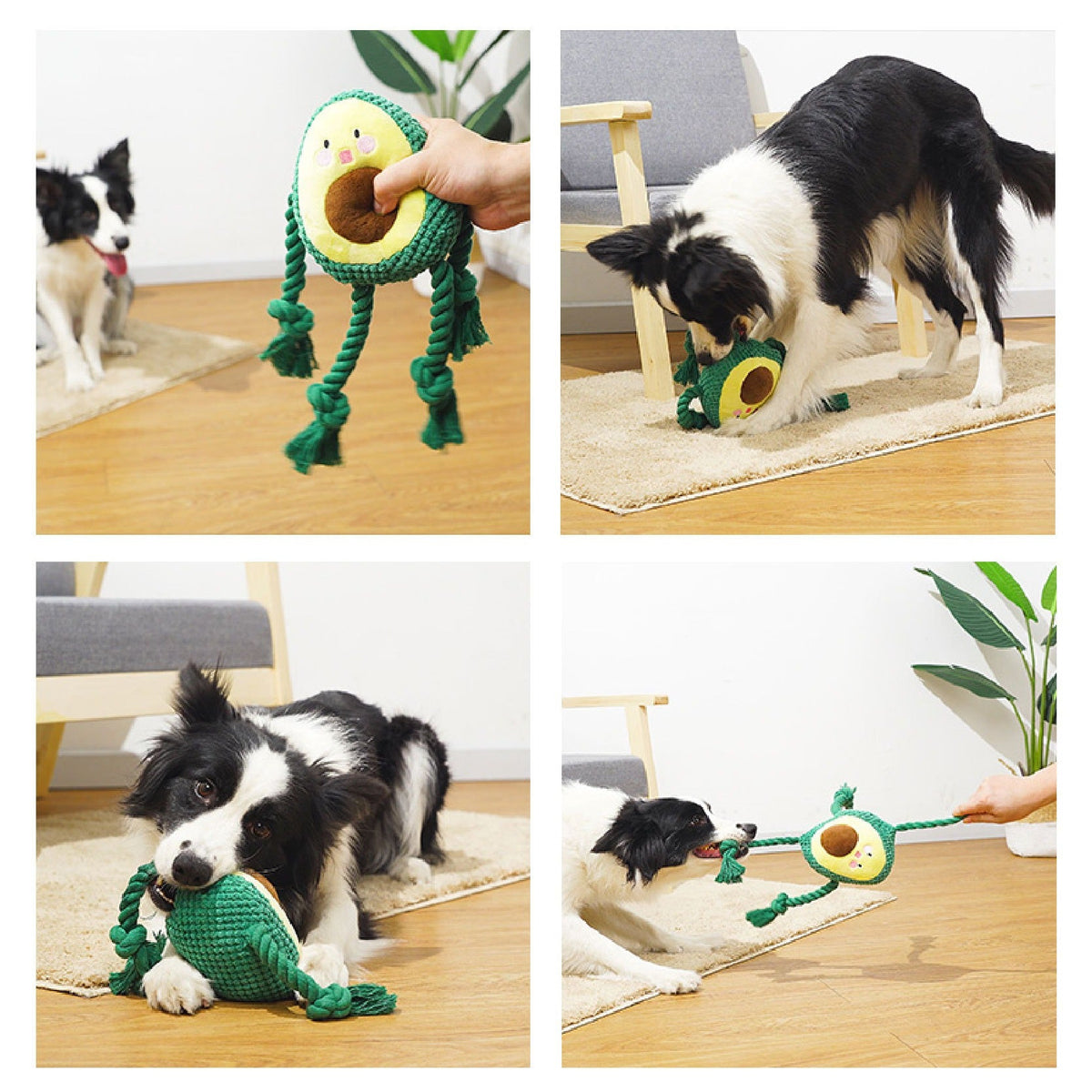 Avocado Plush Dog Toy for Interactive Tugging & Chewing