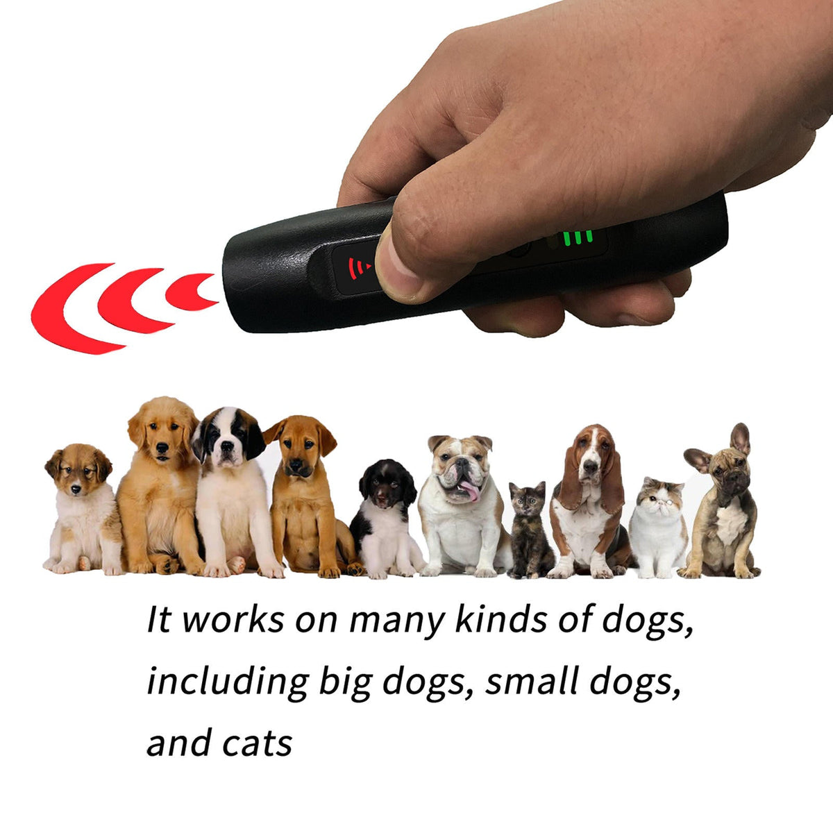 Ultrasonic Dog Repeller Handheld Anti-Barking Trainer
