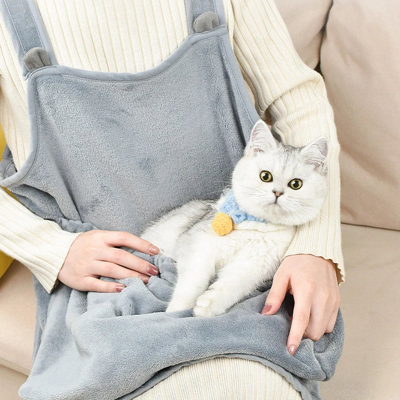 Pet Carrying Apron for Cozy Hands-Free Travel Comfort