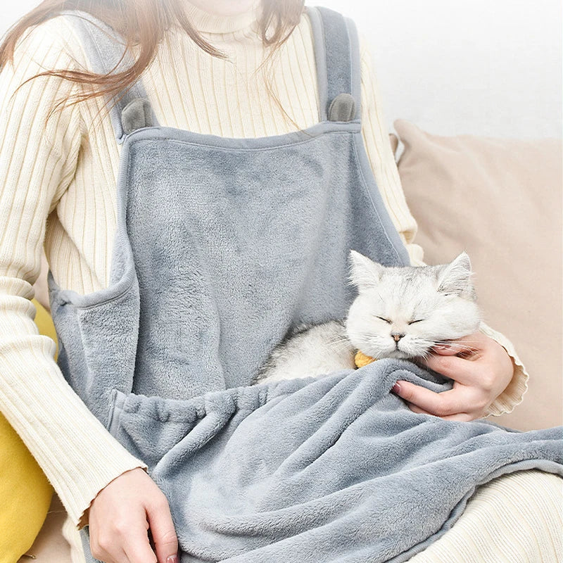Pet Carrying Apron for Cozy Hands-Free Travel Comfort