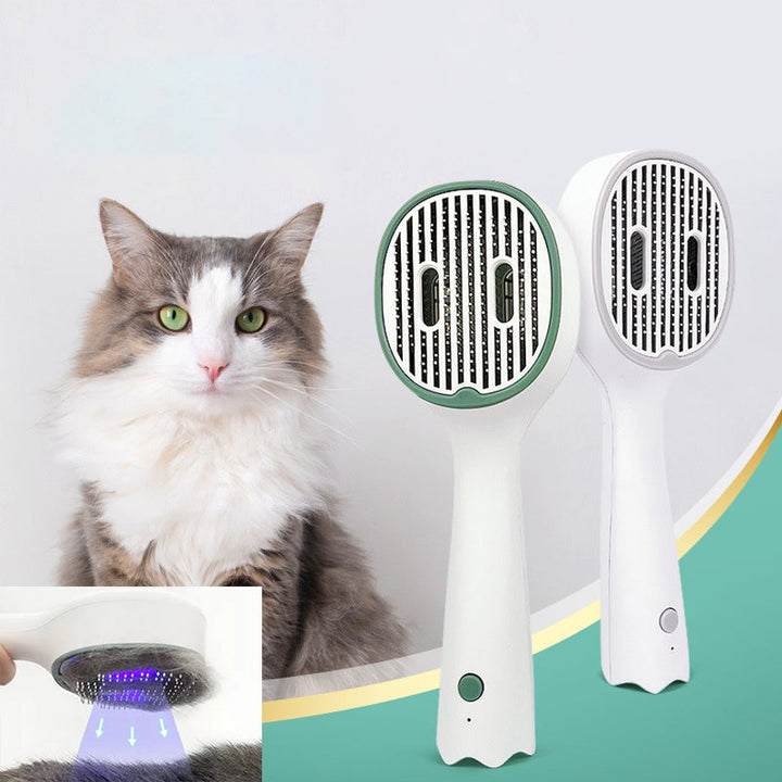 UV Sterilizing Pet Comb With One-Click Self-Cleaning