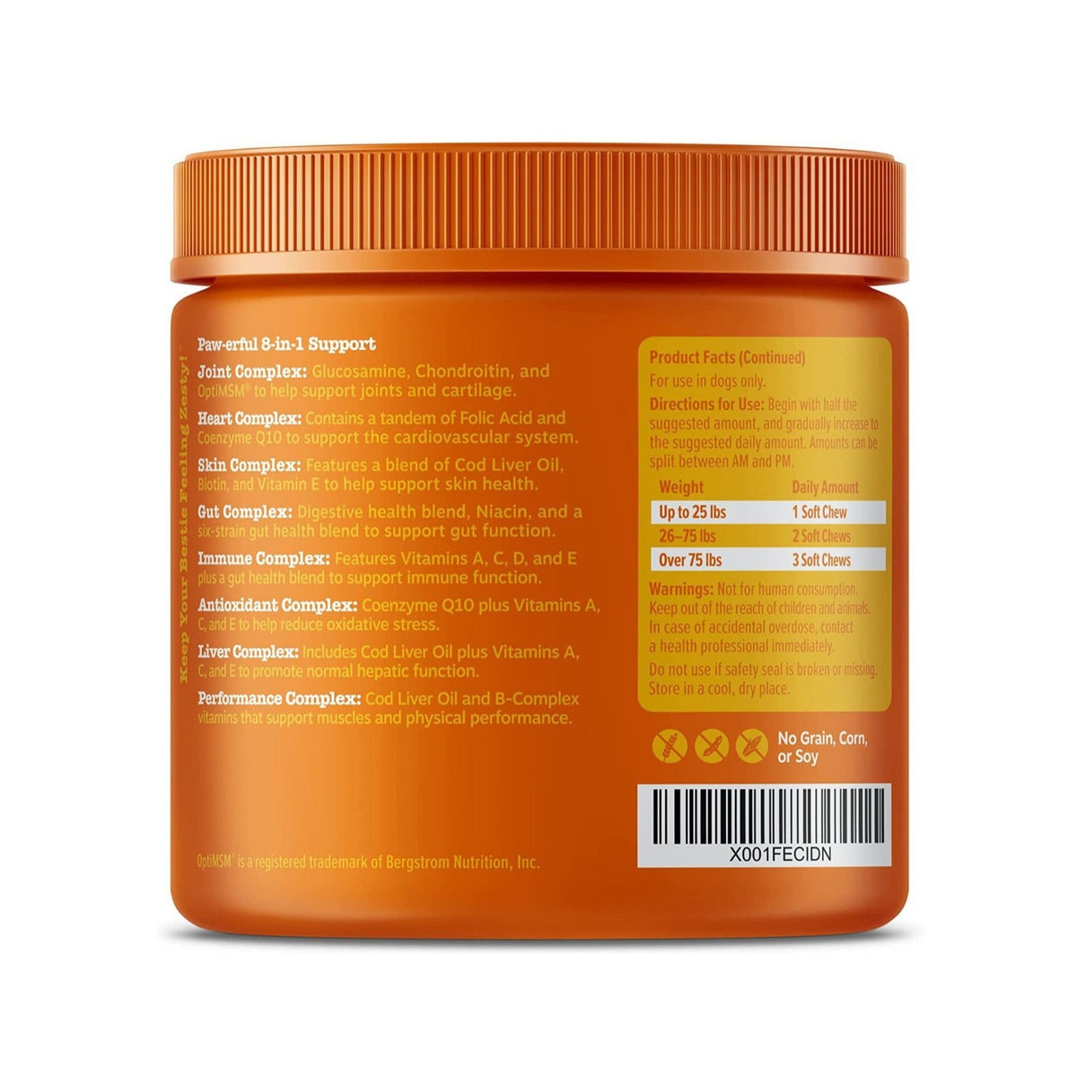 8-in-1 Dog Vitamin Soft Chews for Daily Wellness Support