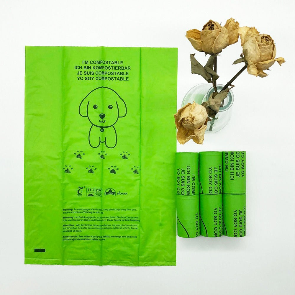 Compostable Pet Waste Bags With Portable Dog Dispenser