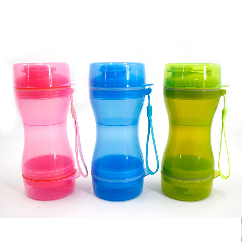 Pet Water Bottle With Food Cup for Outdoor Walks