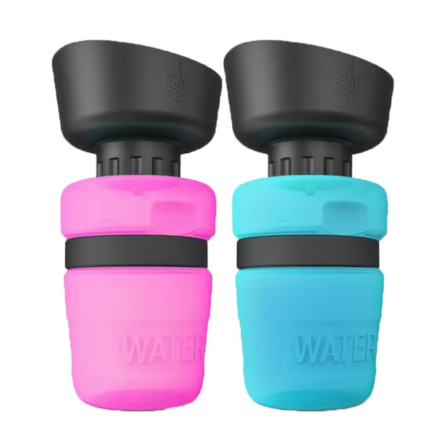 Portable Pet Water Bottle With Built-In Drinking Bowl