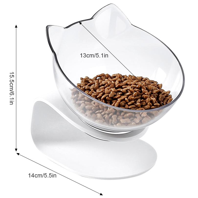 Tilted Cat Food Bowl, Non-Slip Base for Comfy Feeding