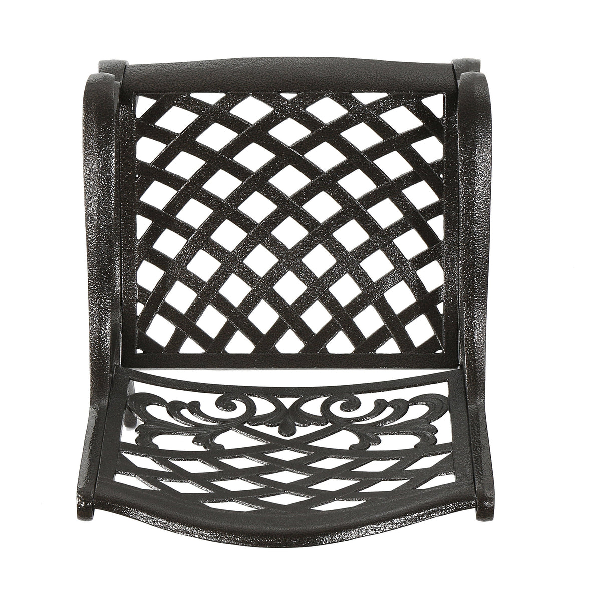 Cast Aluminum Patio Armchairs Set of 2, Antique Bronze