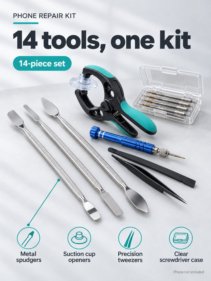 Phone Repair Tool Kit 14-in-1 with Screwdrivers