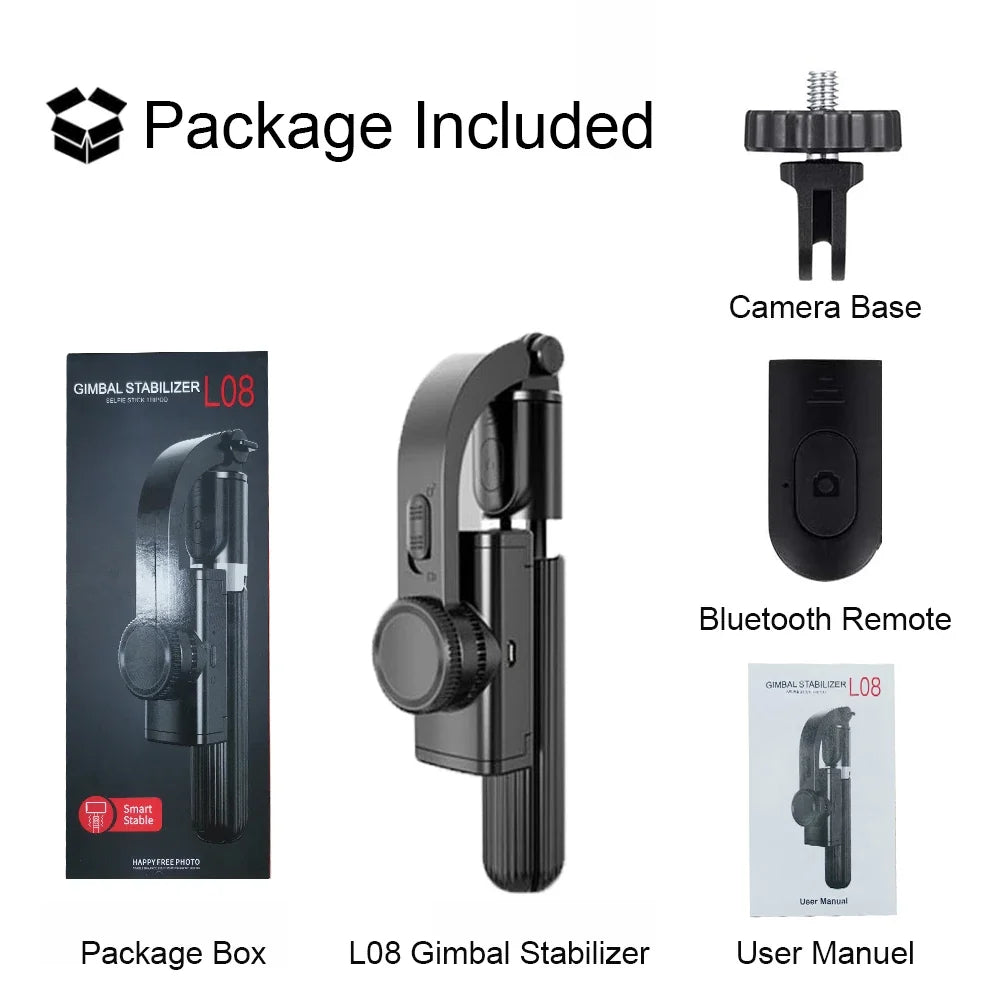 Phone Gimbal Stabilizer with Bluetooth Remote, 360° Rotation