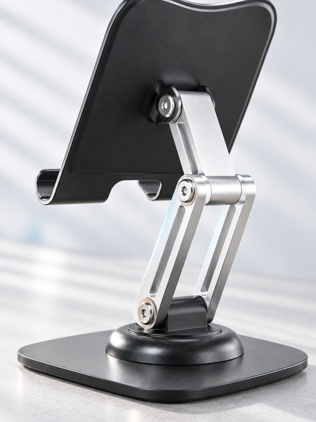 Phone Stand for Desk, 360° Rotating Aluminum Holder