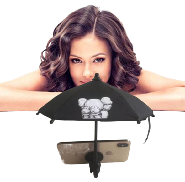 Phone Sun Shade Umbrella Stand for Car & Outdoor Use
