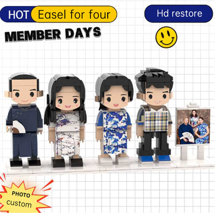 Custom Photo Building Block Figurines for Keepsakes