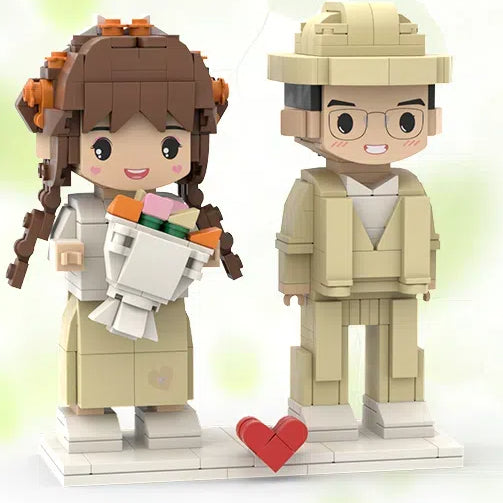 DIY Couple Building Block Figurine Portrait Keepsake