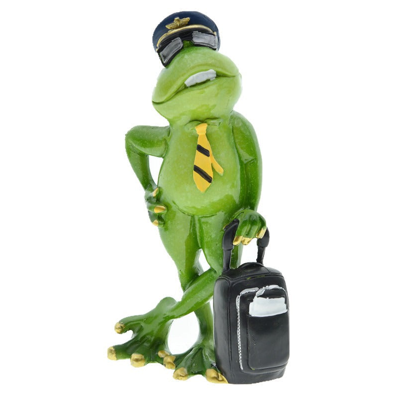 Cowboy Frog Resin Ornament - Quirky Western Figurine