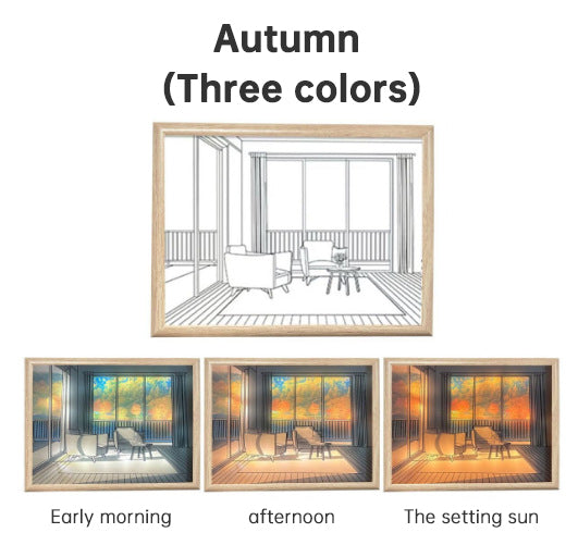 Wooden Picture Frame Light for Ambient Home Decor