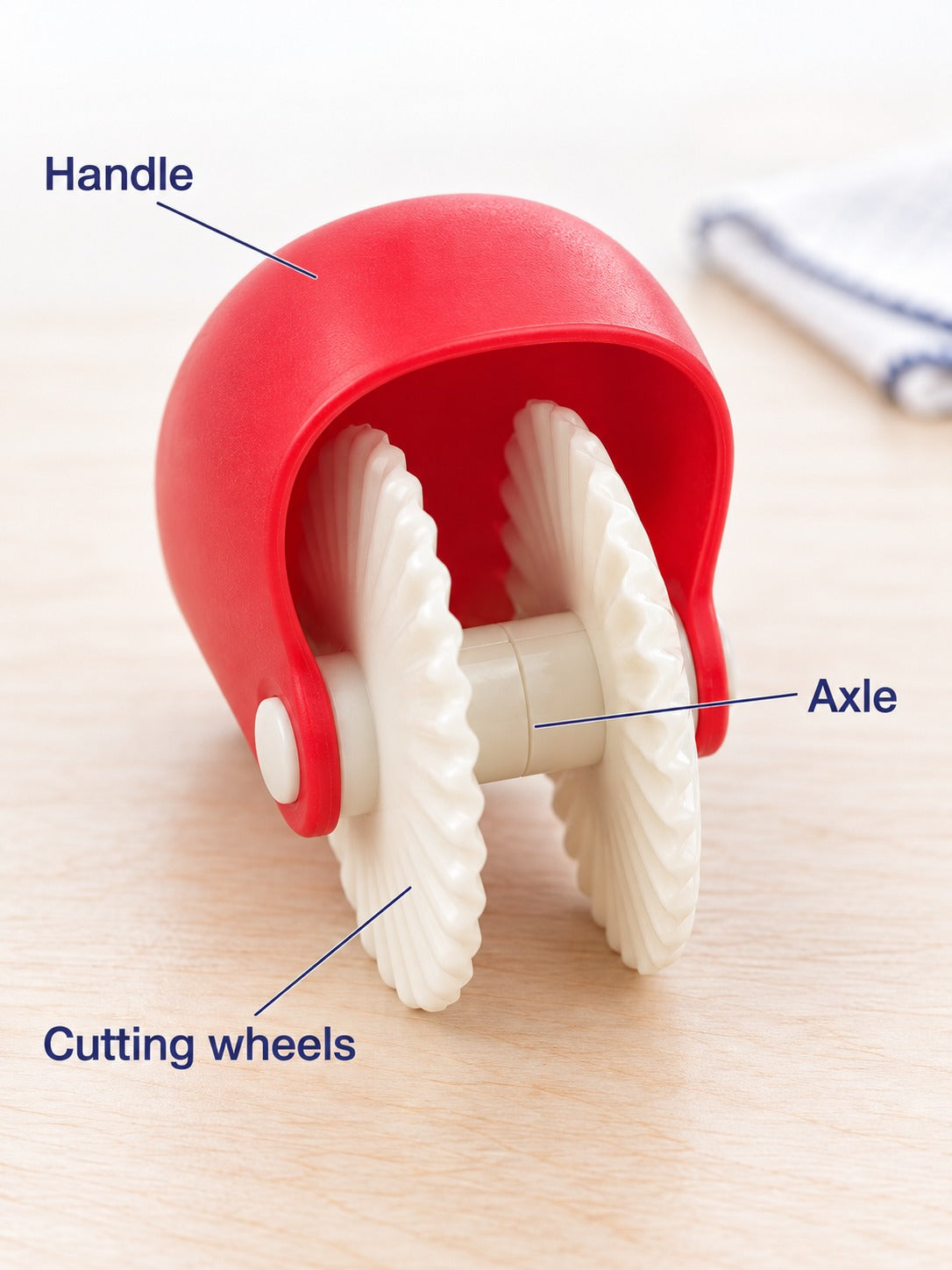 Pie Crust Pastry Wheel Cutter for Scalloped Lattice Edges