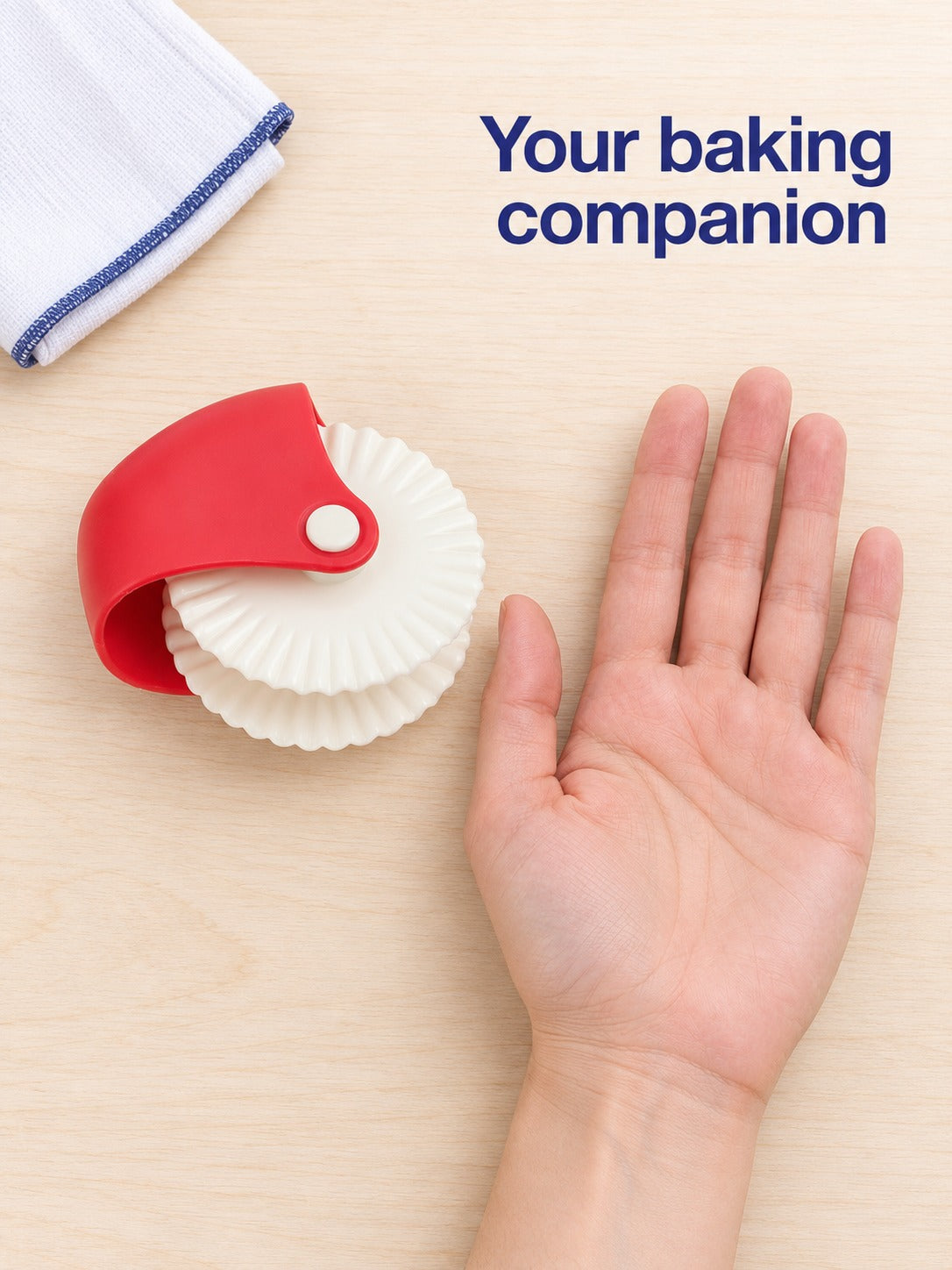 Pie Crust Pastry Wheel Cutter for Scalloped Lattice Edges