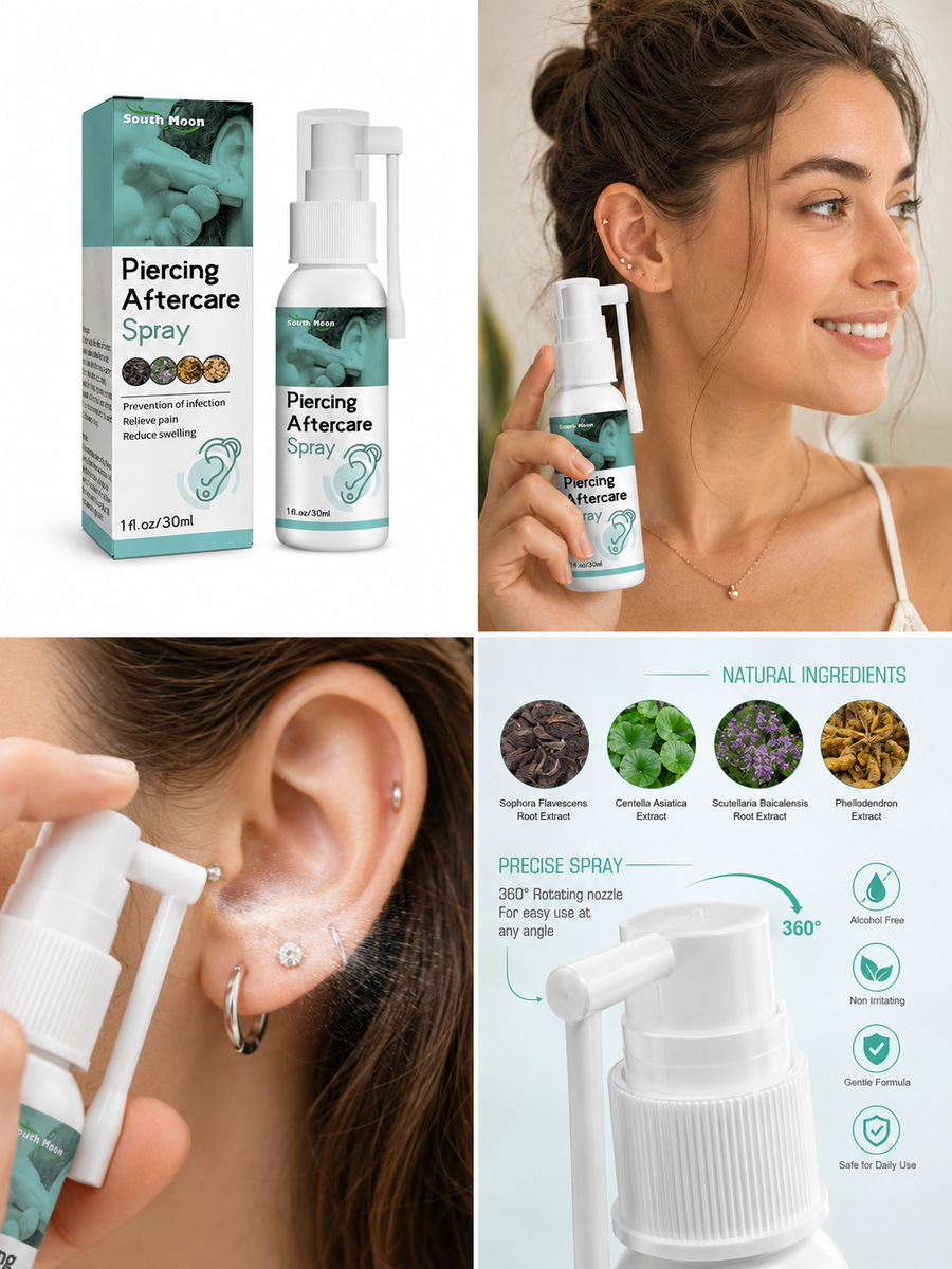 Piercing Aftercare Spray — Prevent Infection & Soothe Pain
