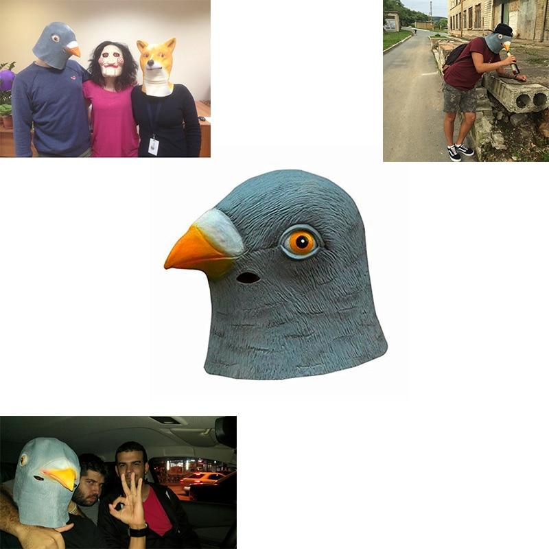 Pigeon Head Mask 3D Latex Halloween Costume Accessory