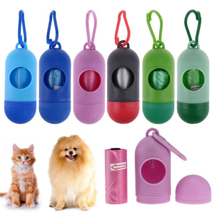 Dog Poop Bag Dispenser, Clip-On Pill Shape for Walks
