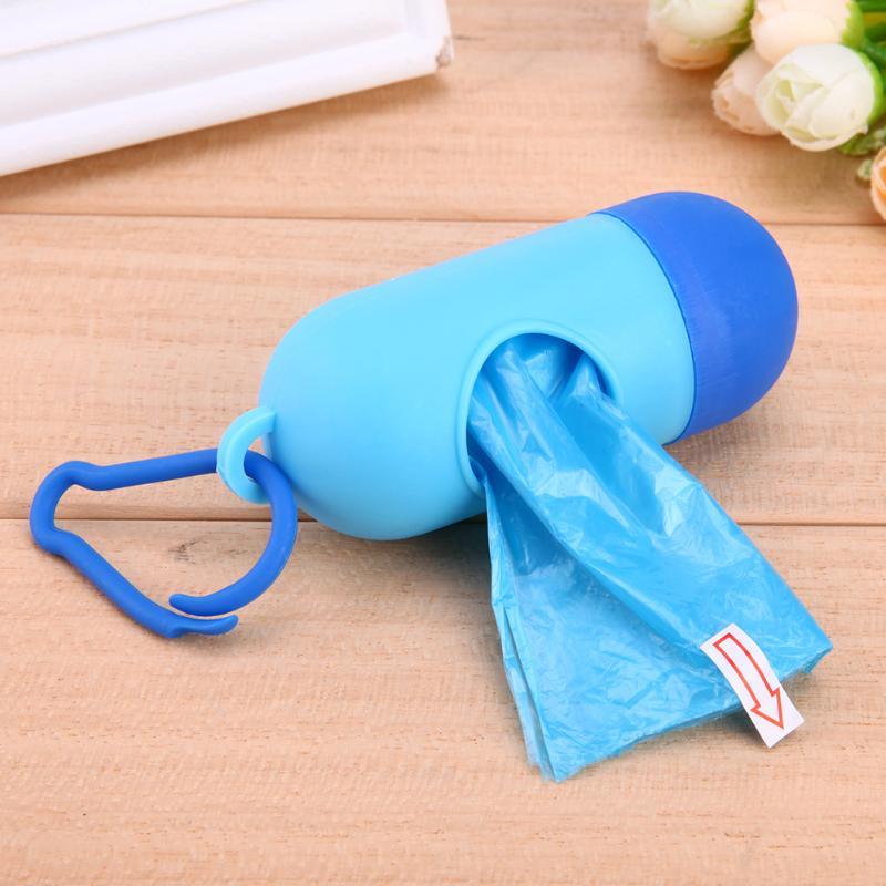 Dog Poop Bag Dispenser, Clip-On Pill Shape for Walks