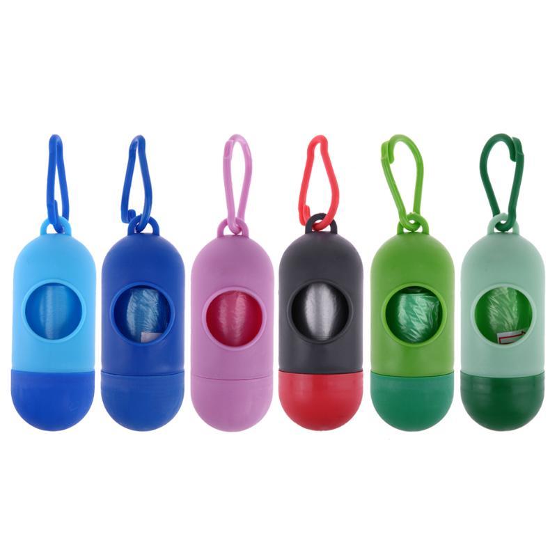 Dog Poop Bag Dispenser, Clip-On Pill Shape for Walks