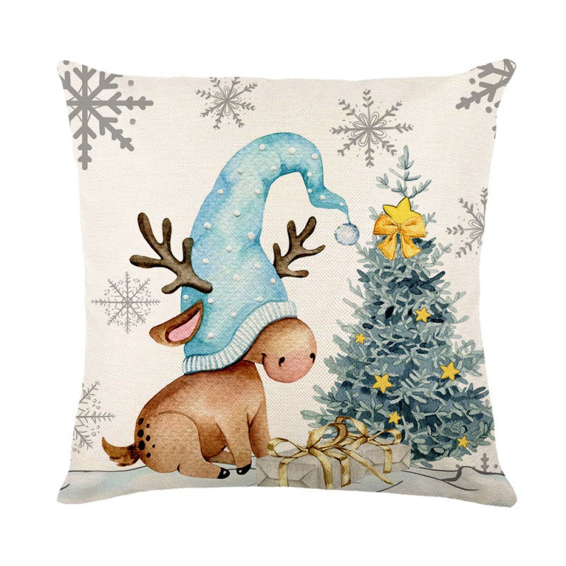 Christmas Cushion Cover Colorful Holiday Sofa Decor