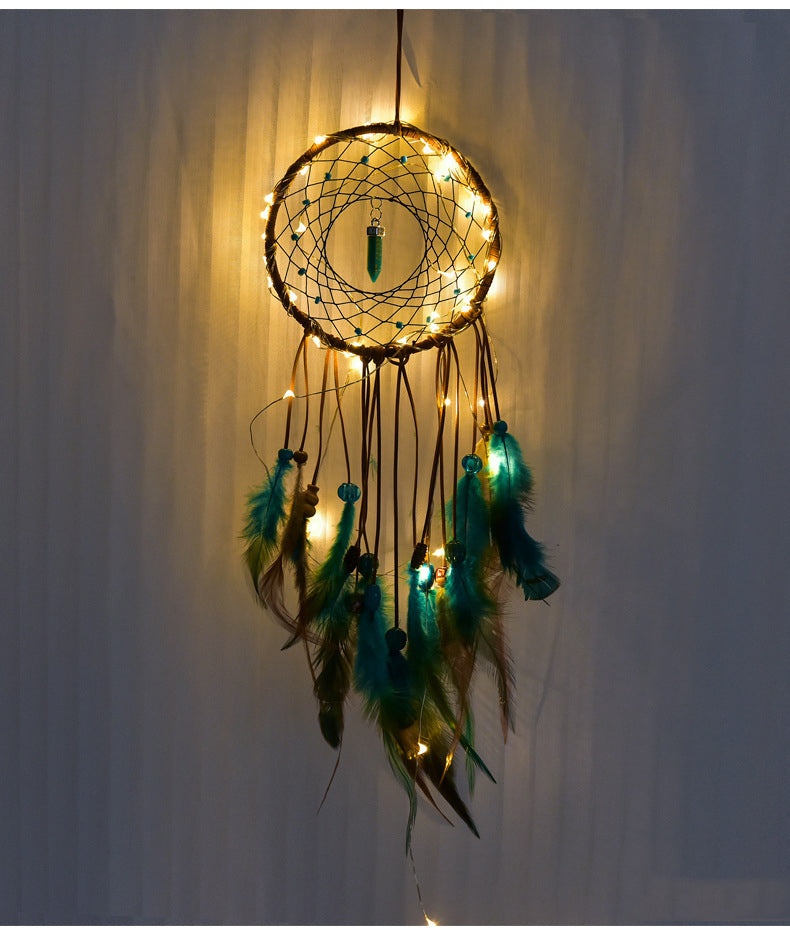 Illuminated Dream Catcher Light for Warm Boho Glow