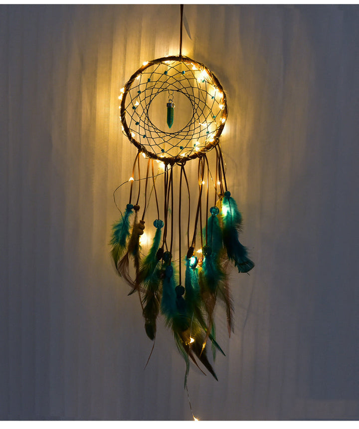 Illuminated Dream Catcher Light for Warm Boho Glow